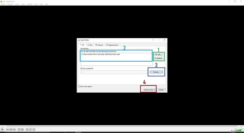 Converting Process in VLC