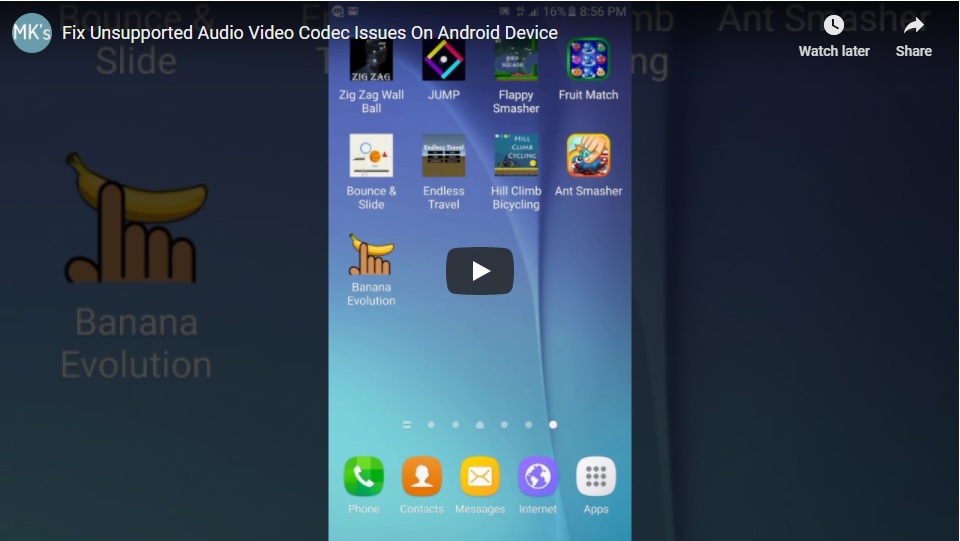 Unsupported Audio Codec on Android Fix