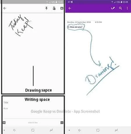 Google Keep and OneNote Note Types