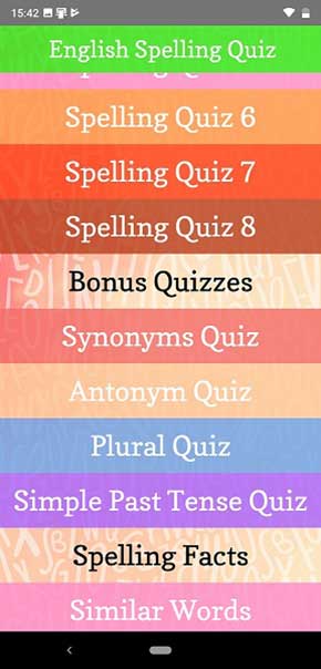 Screenshot of Ultimate English Spelling Quiz by DamTech Designs