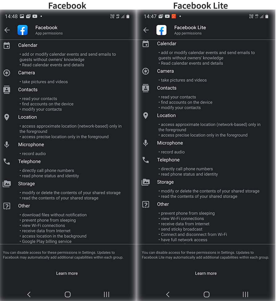 Difference Between Facebook and Facebook Lite