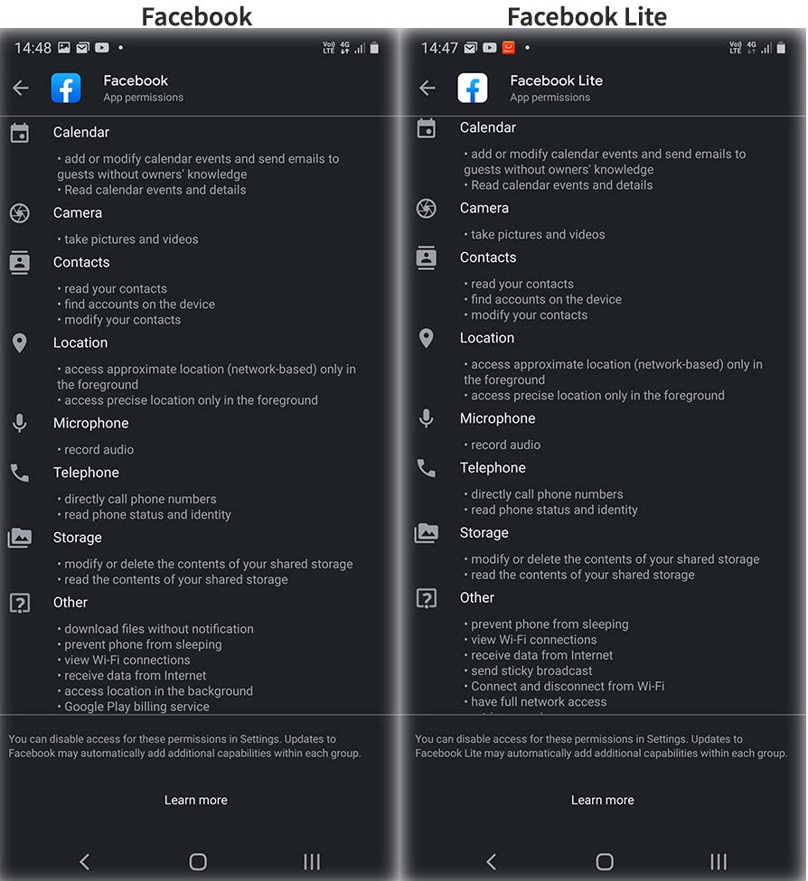 Difference Between Facebook and Facebook Lite