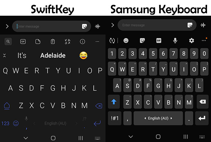 SwiftKey vs Samsung Keyboard Interface