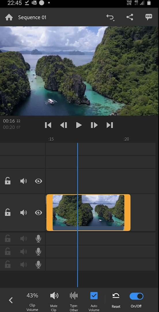 Audio Options in Premiere Rush