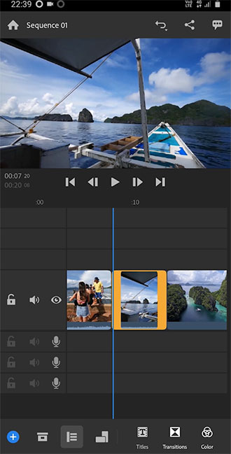 Main Interface of Premiere Rush