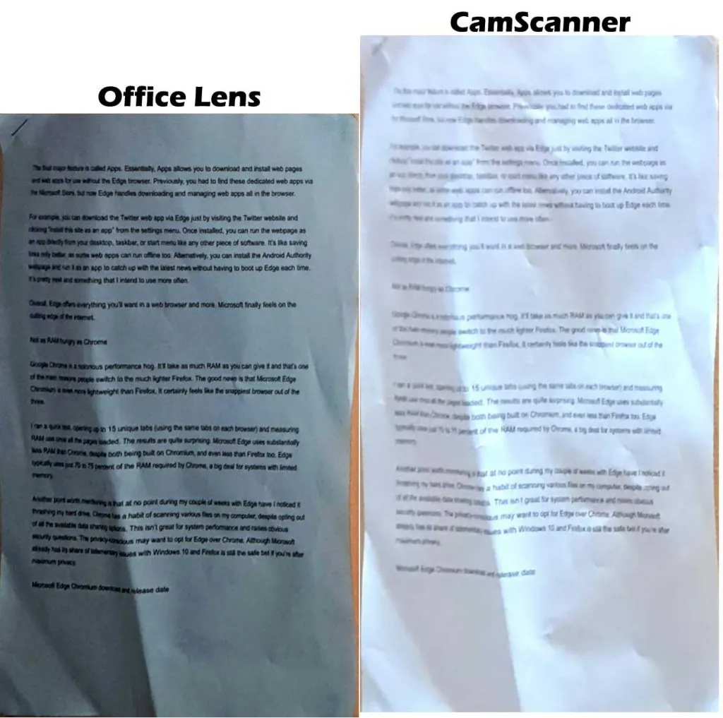 Office Lens vs. CamScanner The Ultimate Comparison