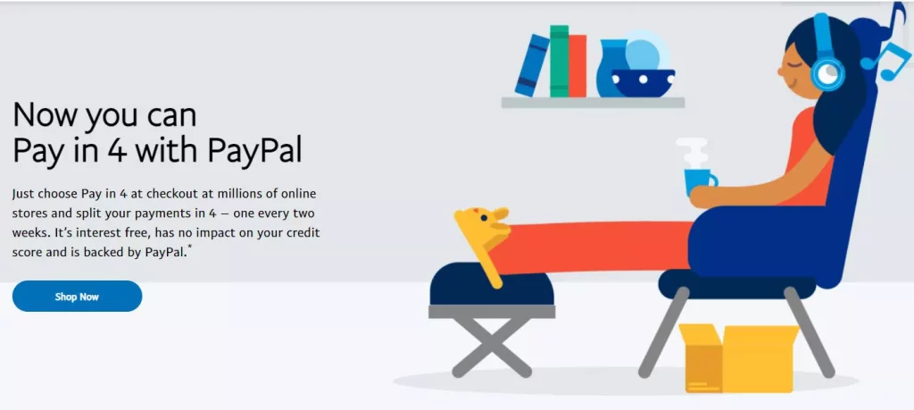 Pay-in-4 PayPal Website