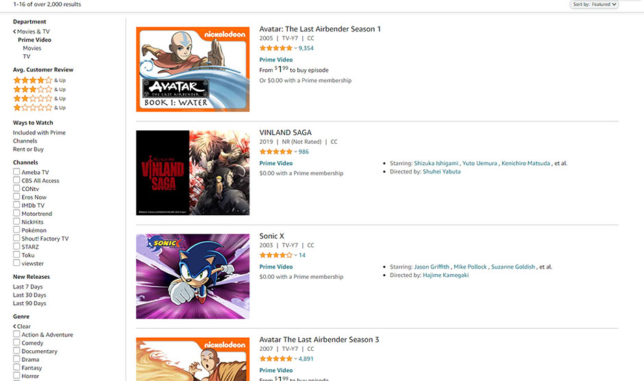 Anime Collection on Prime Video