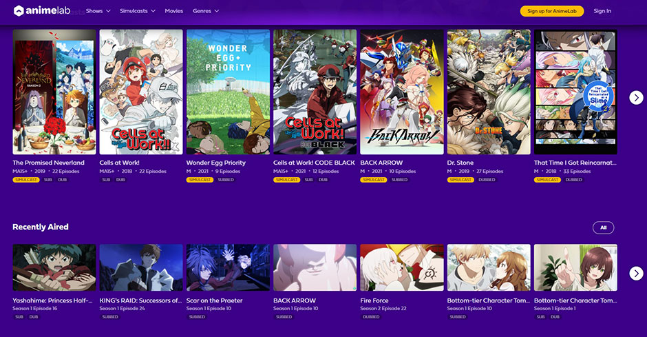 Anime on AnimeLab