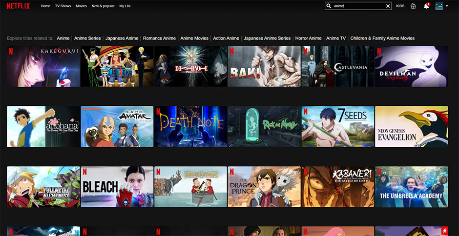 Anime on Netflix