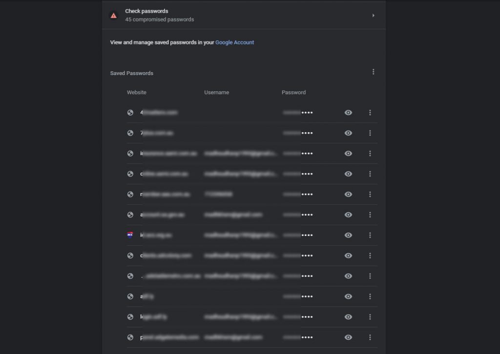 Chrome Password Compromise Feature