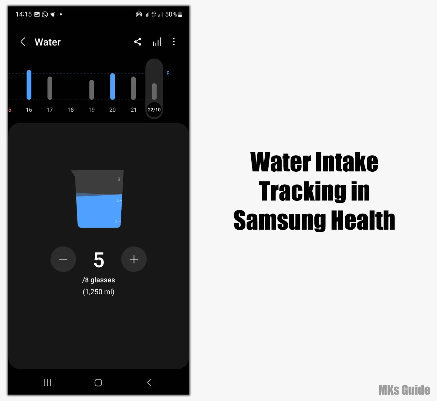 Water Intake in Samsung Health