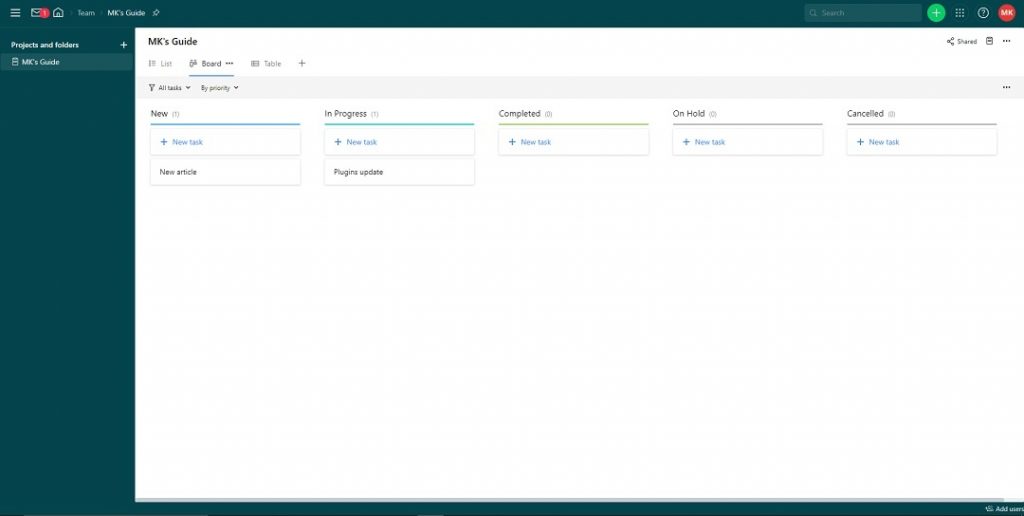 Wrike Project Interface