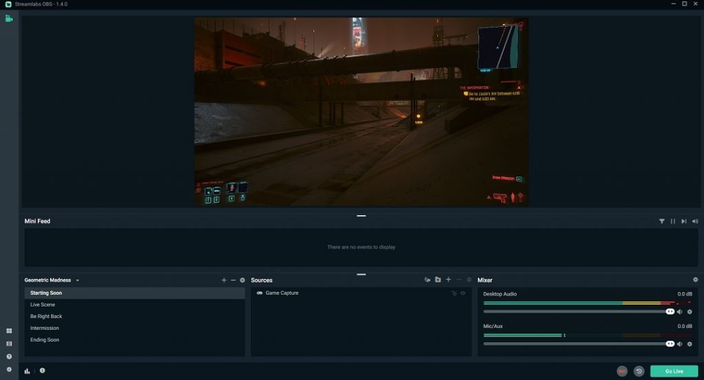 StreamLabs Game Capture Interface