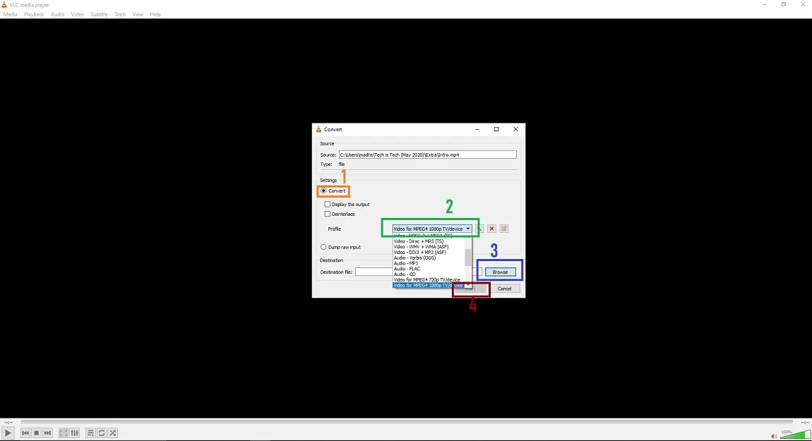 Converting Files in VLC