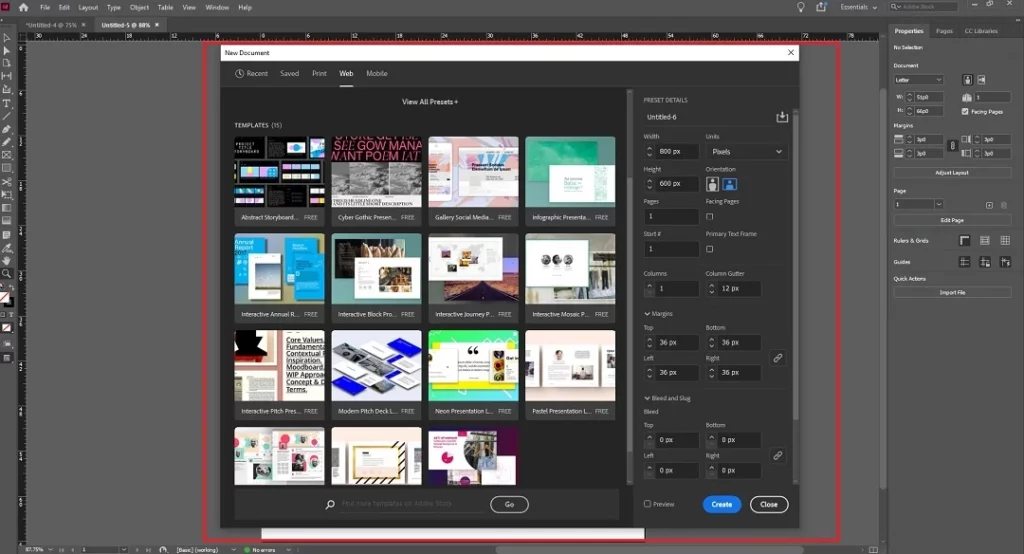 Adobe InDesign Templates