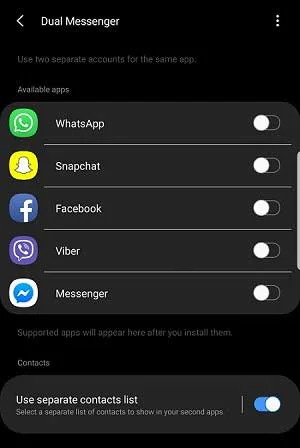 Two WhatsApp Accounts using Dual Messenger