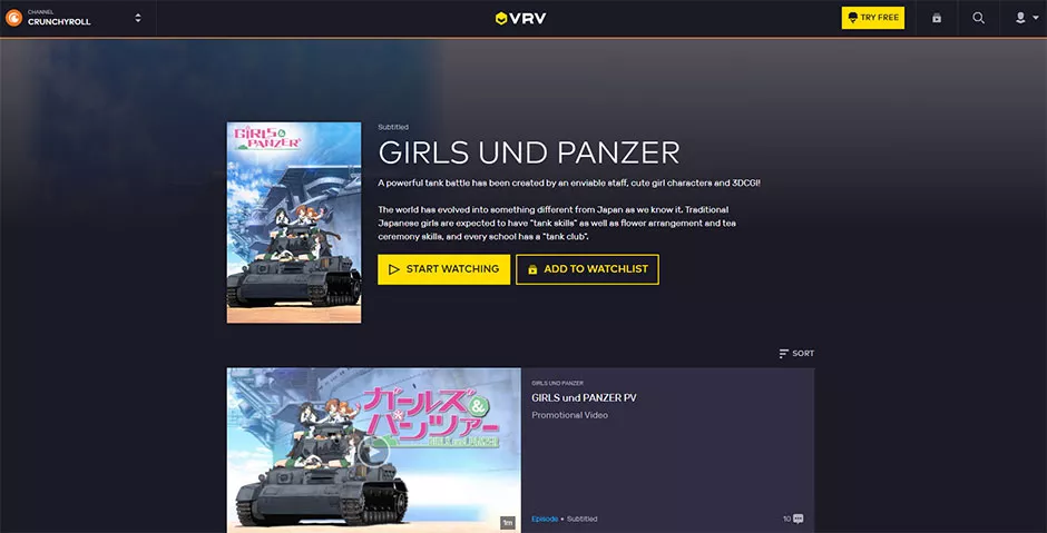 Girls-Und-Panzer-on-VRV