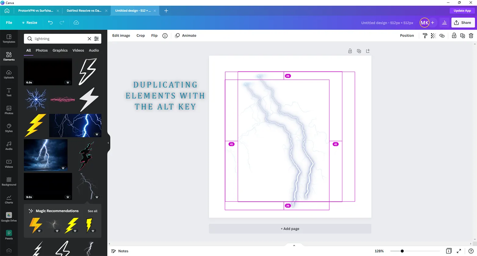 Duplicating Elements in Canva