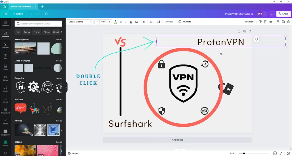 Getting Rid of Long Text Area in Canva