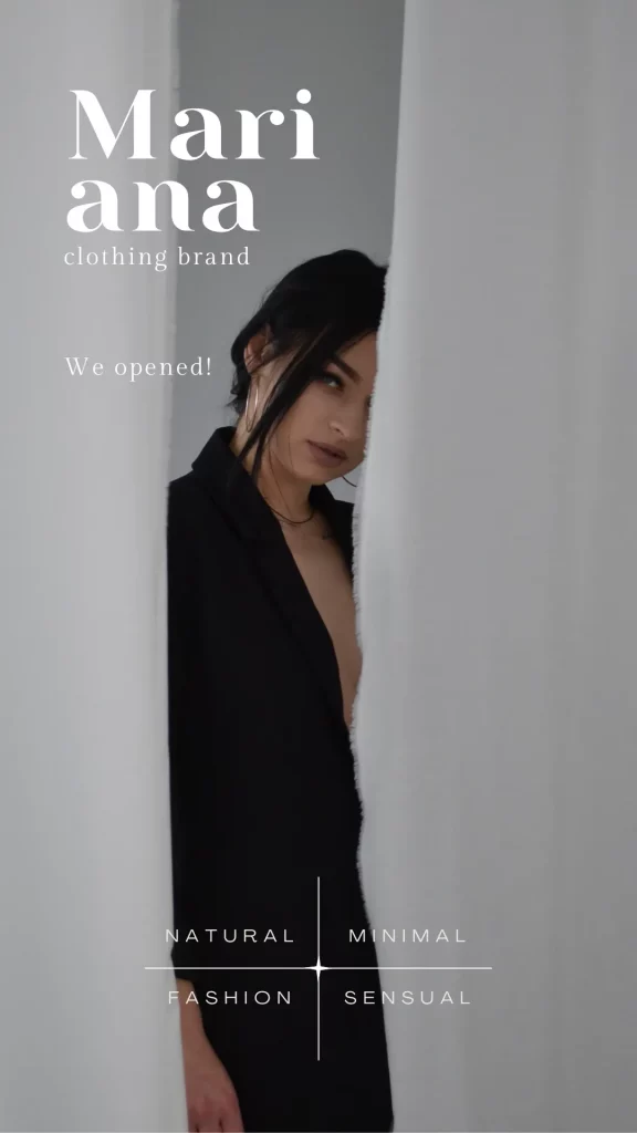 Neutral Aesthetic Women Photo Clothing Brand Instagram Story