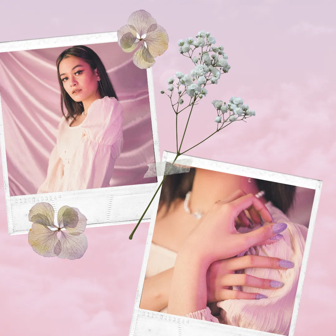Pink Vintage Floral Polaroid Instagram Post