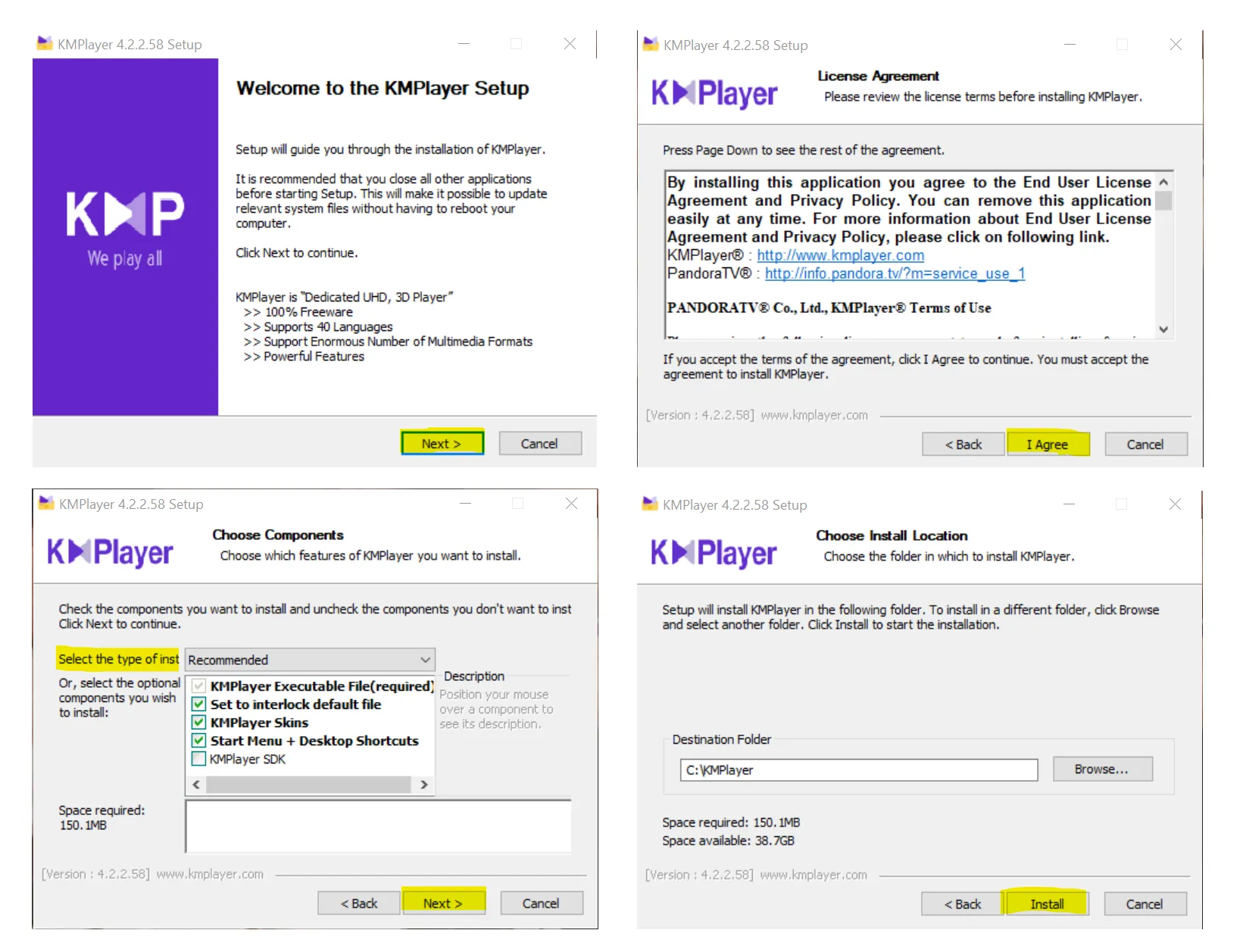 Installation Process of KMPlayer