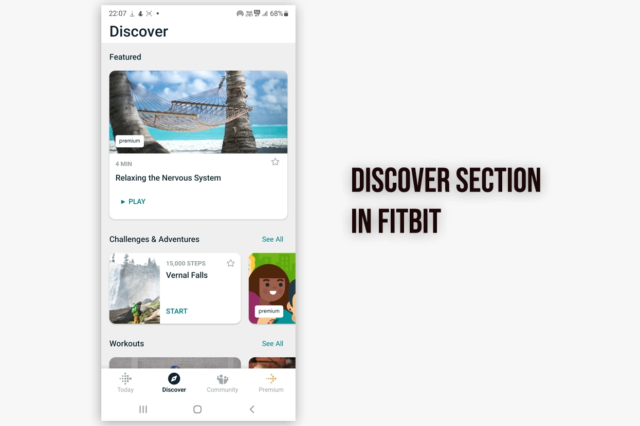 Discover in Fitbit