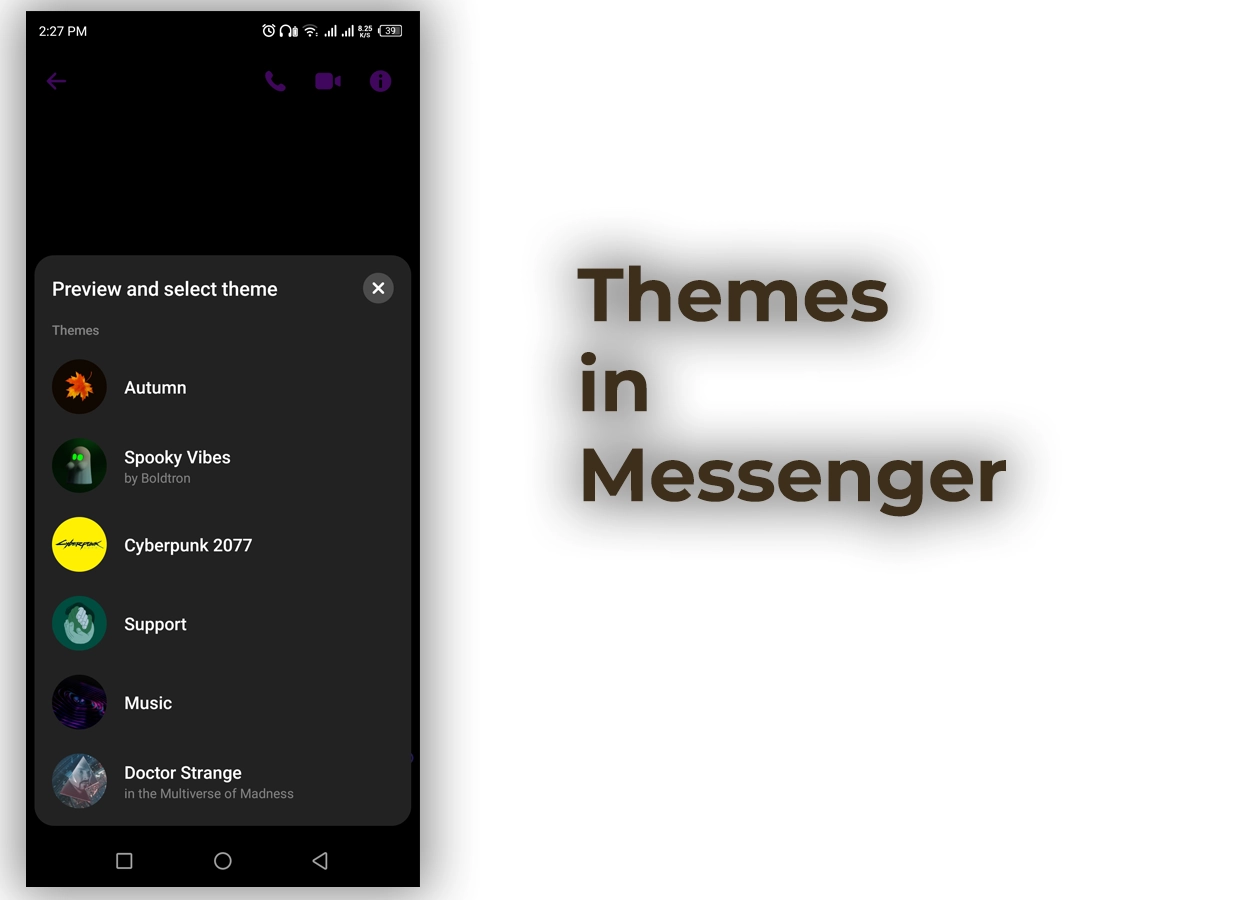 Themes in Messenger