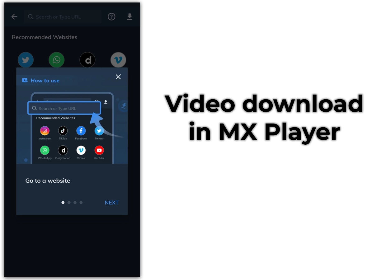 Video download in MX Player
