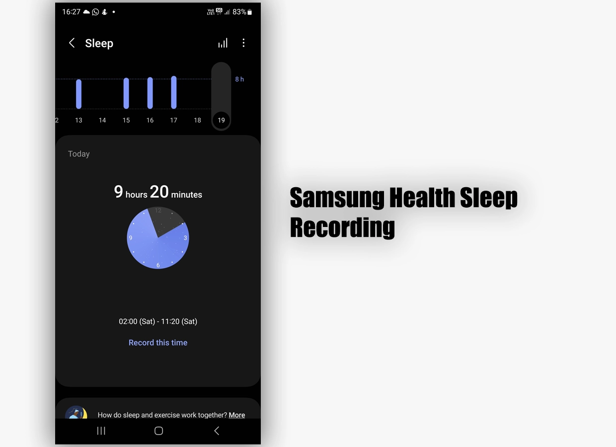 Sleep Recording in Samsung Health