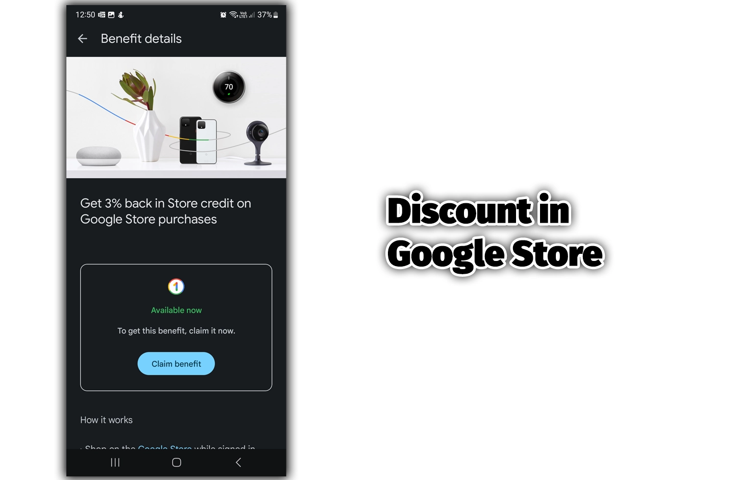 Google One Discount in Google Store