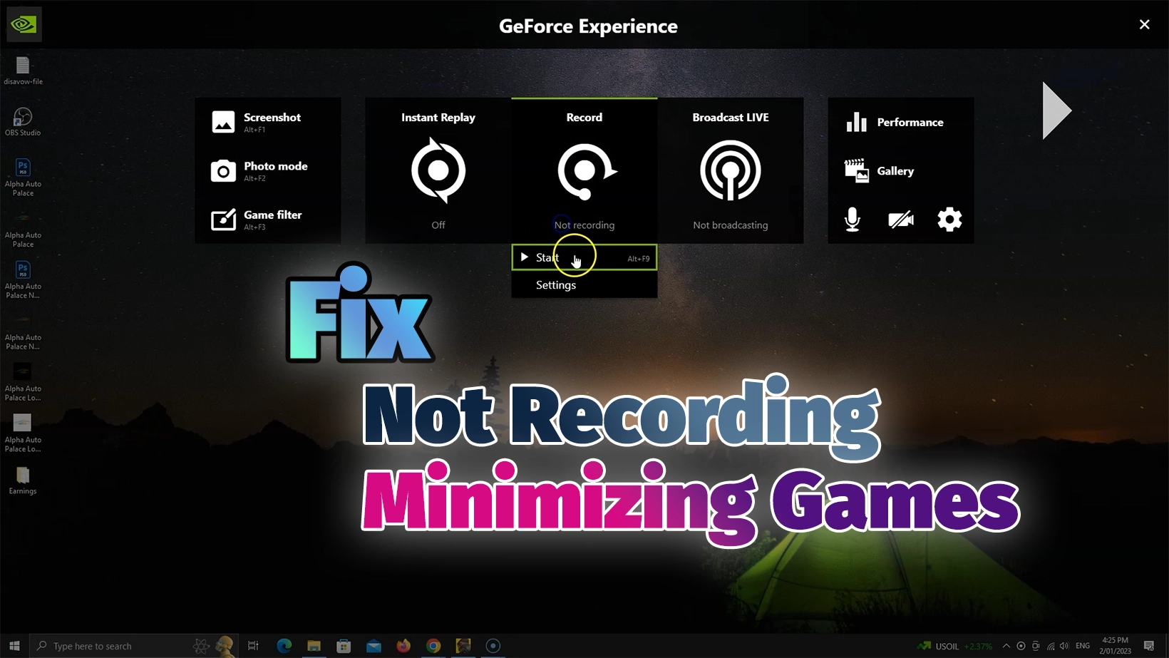 6 Ways to Fix ShadowPlay Minimizing Games or Not Recording