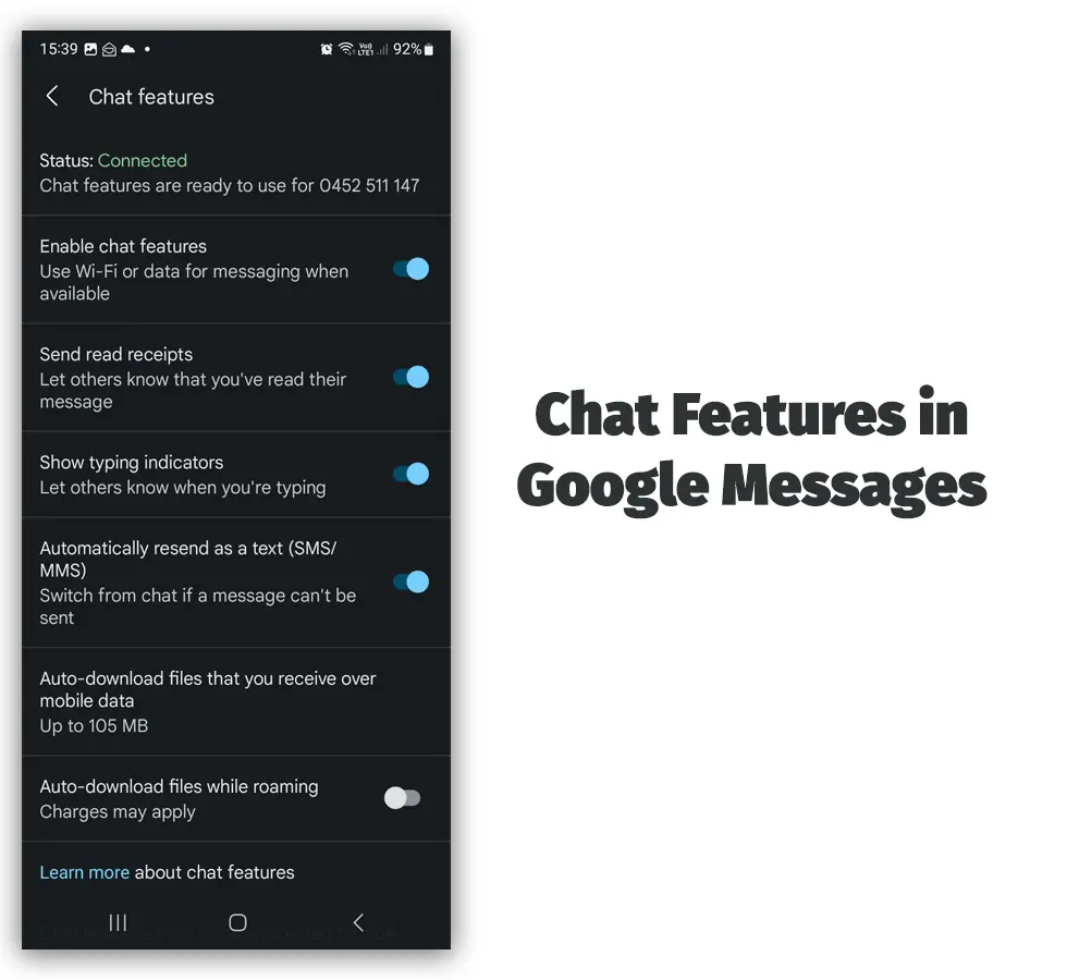 Chat Features in Google Messages