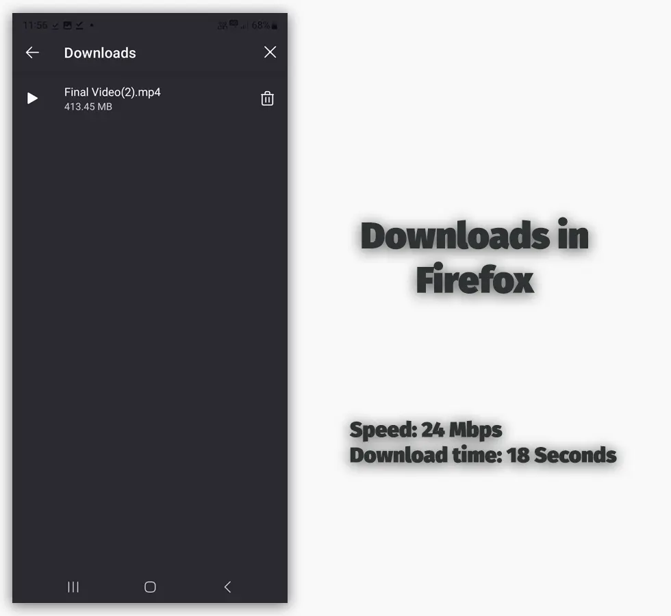 Downloads in Firefox