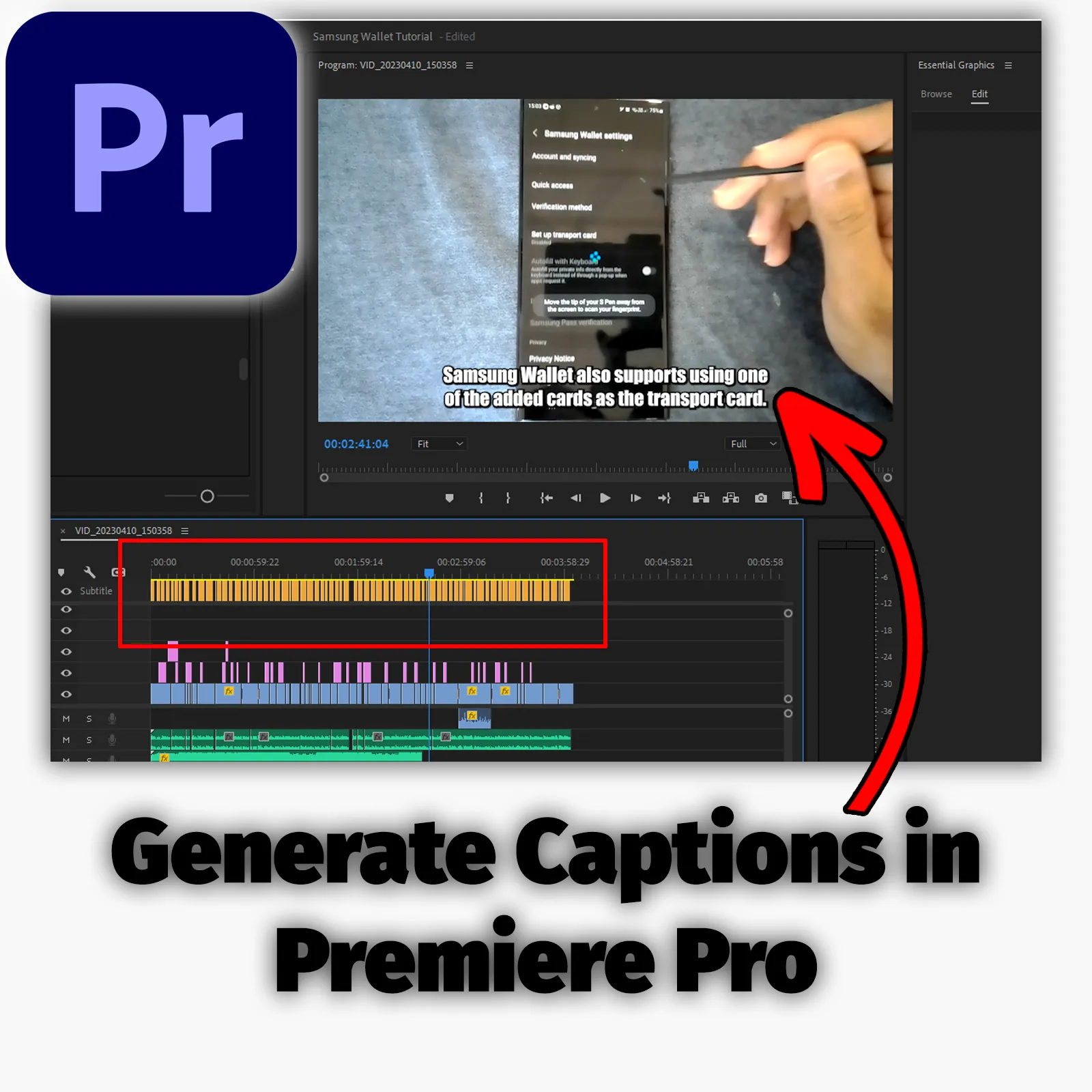 Generate Captions in Premiere Pro