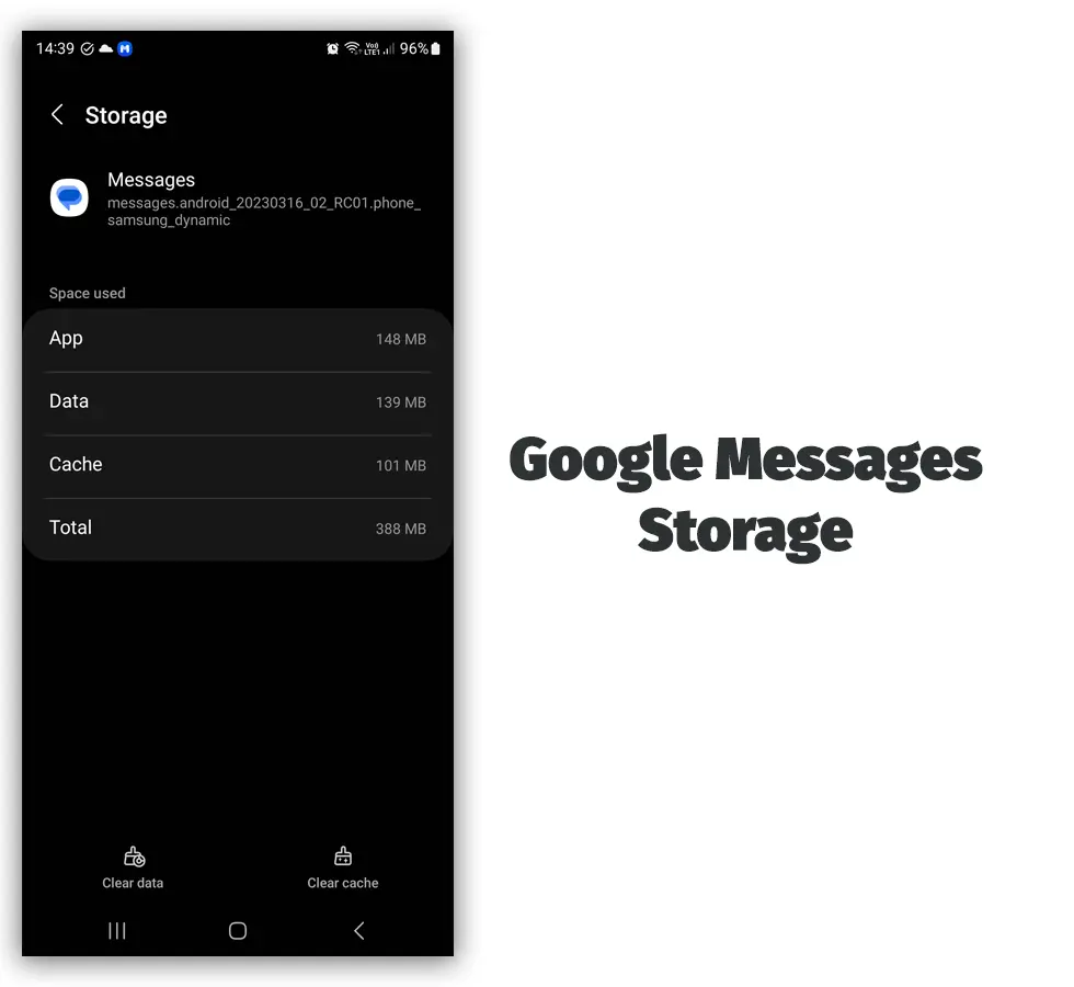 Google Messages Storage Settings