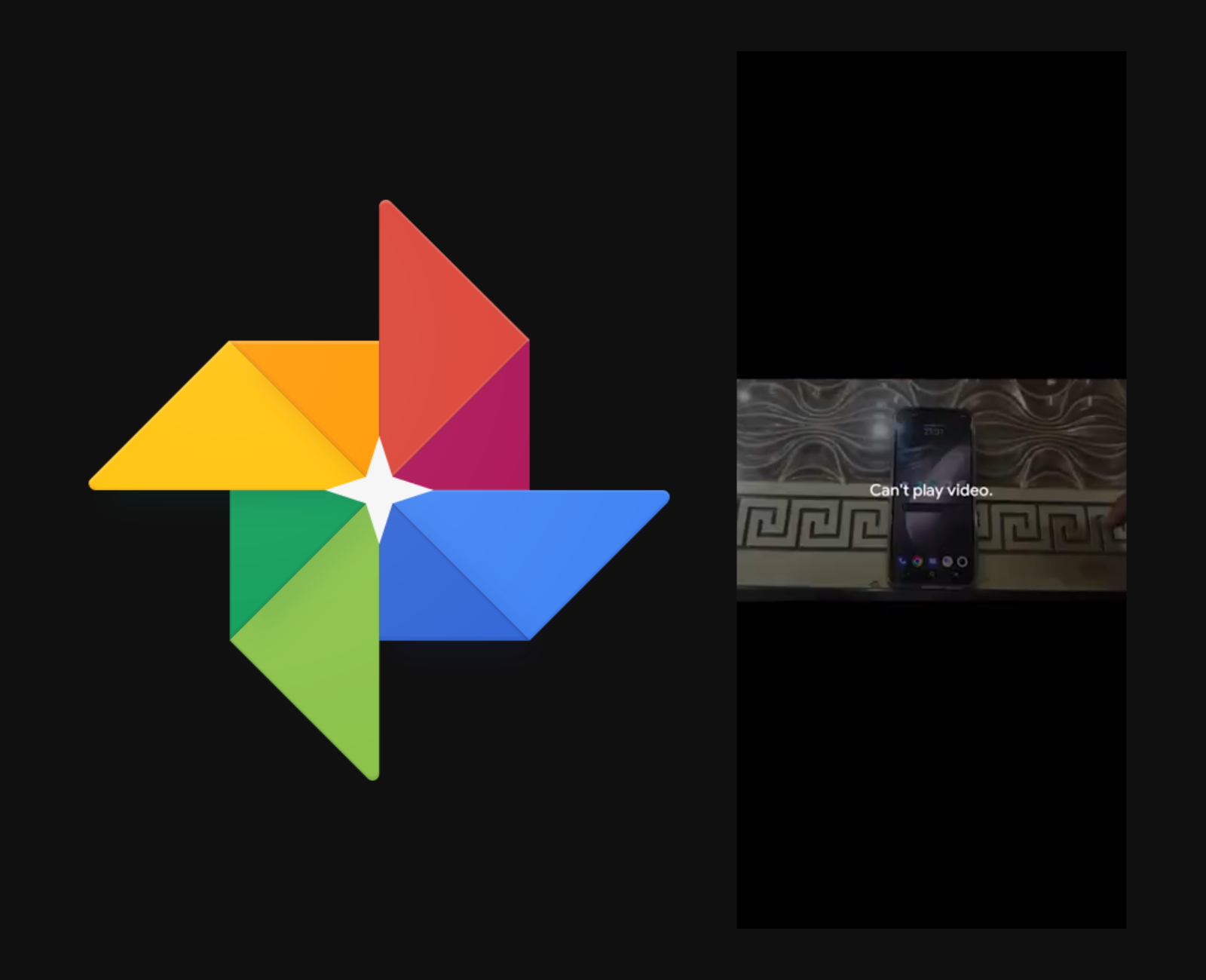 Google Photos Can't Play Video