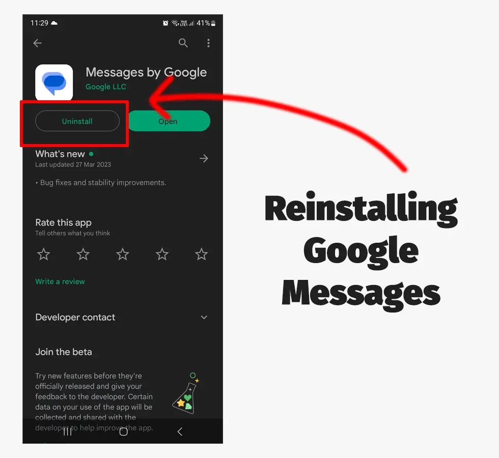 Google Messages Not Sending Messages