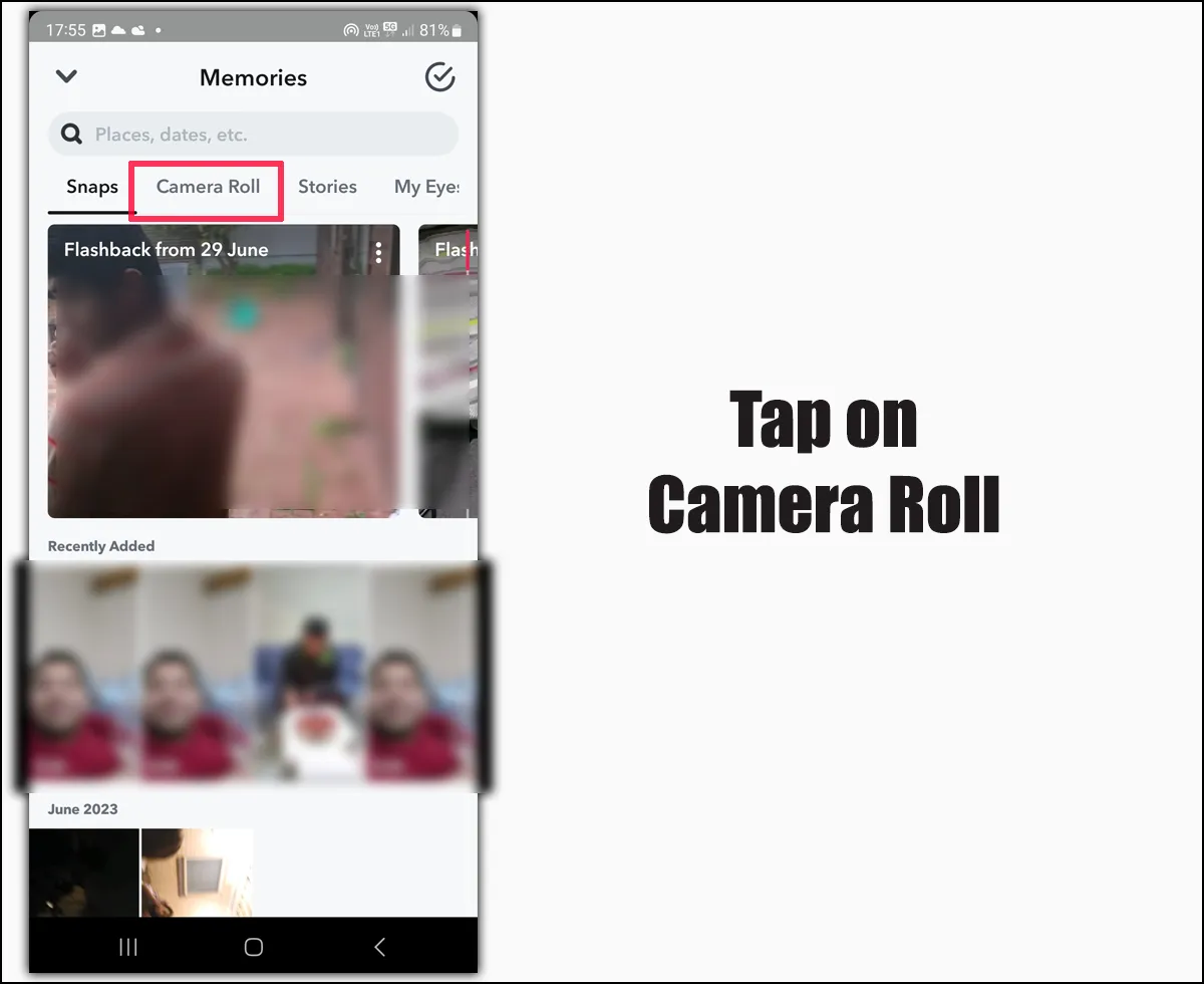 Snapchat Camera Roll