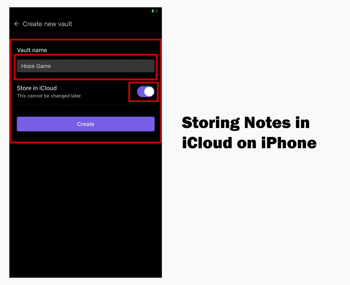 Storing Notes in iCloud on iPhone