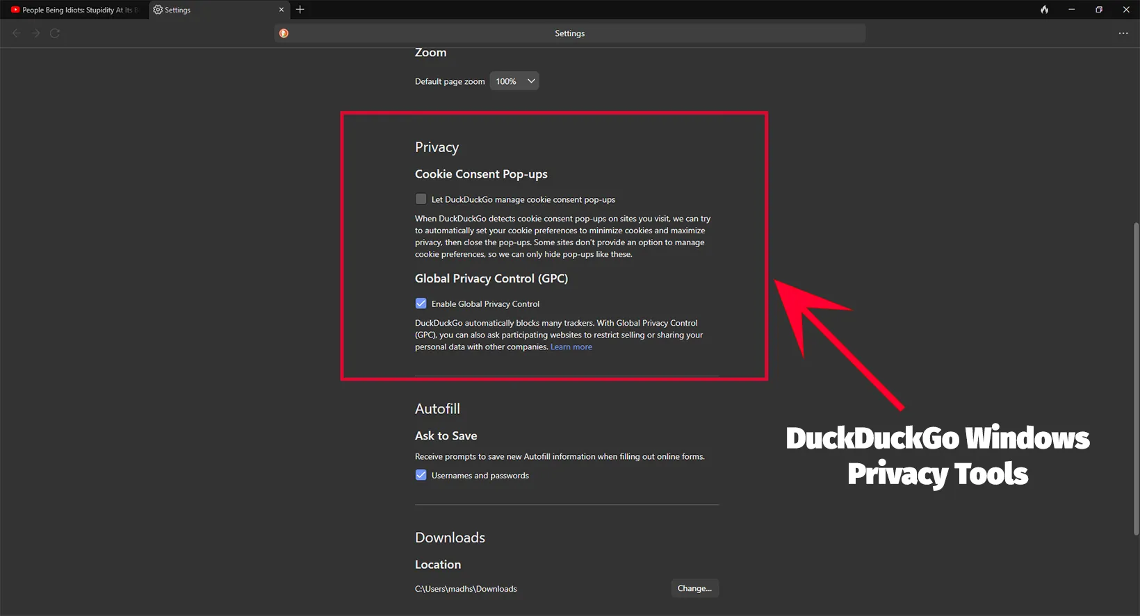 DuckDuckGo Windows Privacy Tools