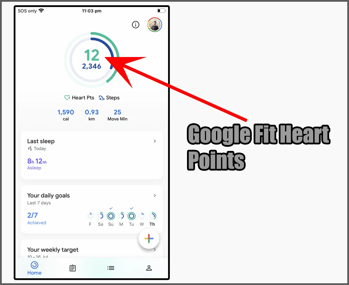 Google Fit Heart Points iOS