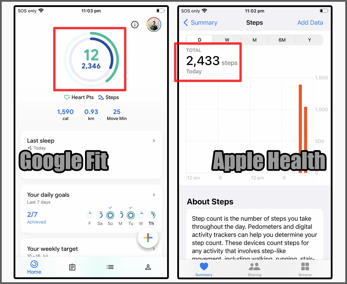 Google Fit vs Apple Health