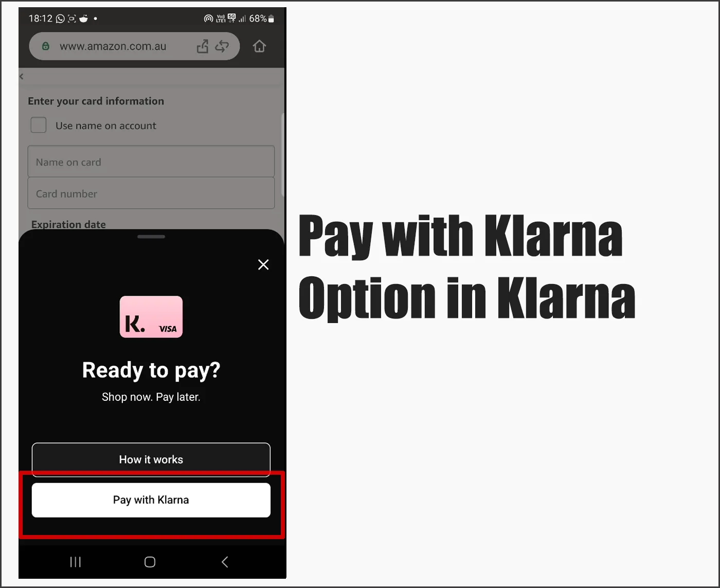 Pay with Klarna Option in Klarna