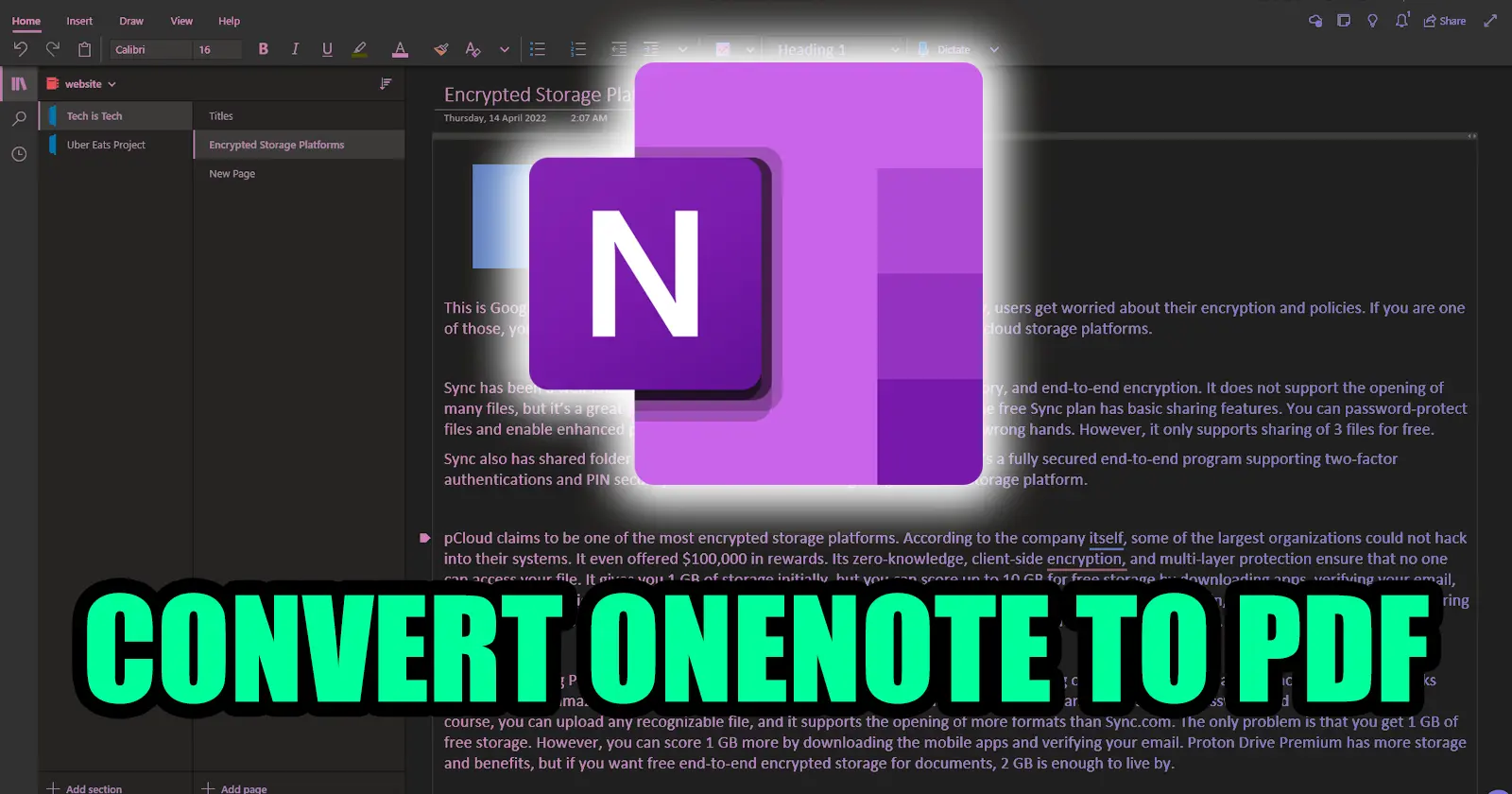 How to Convert OneNote to PDF